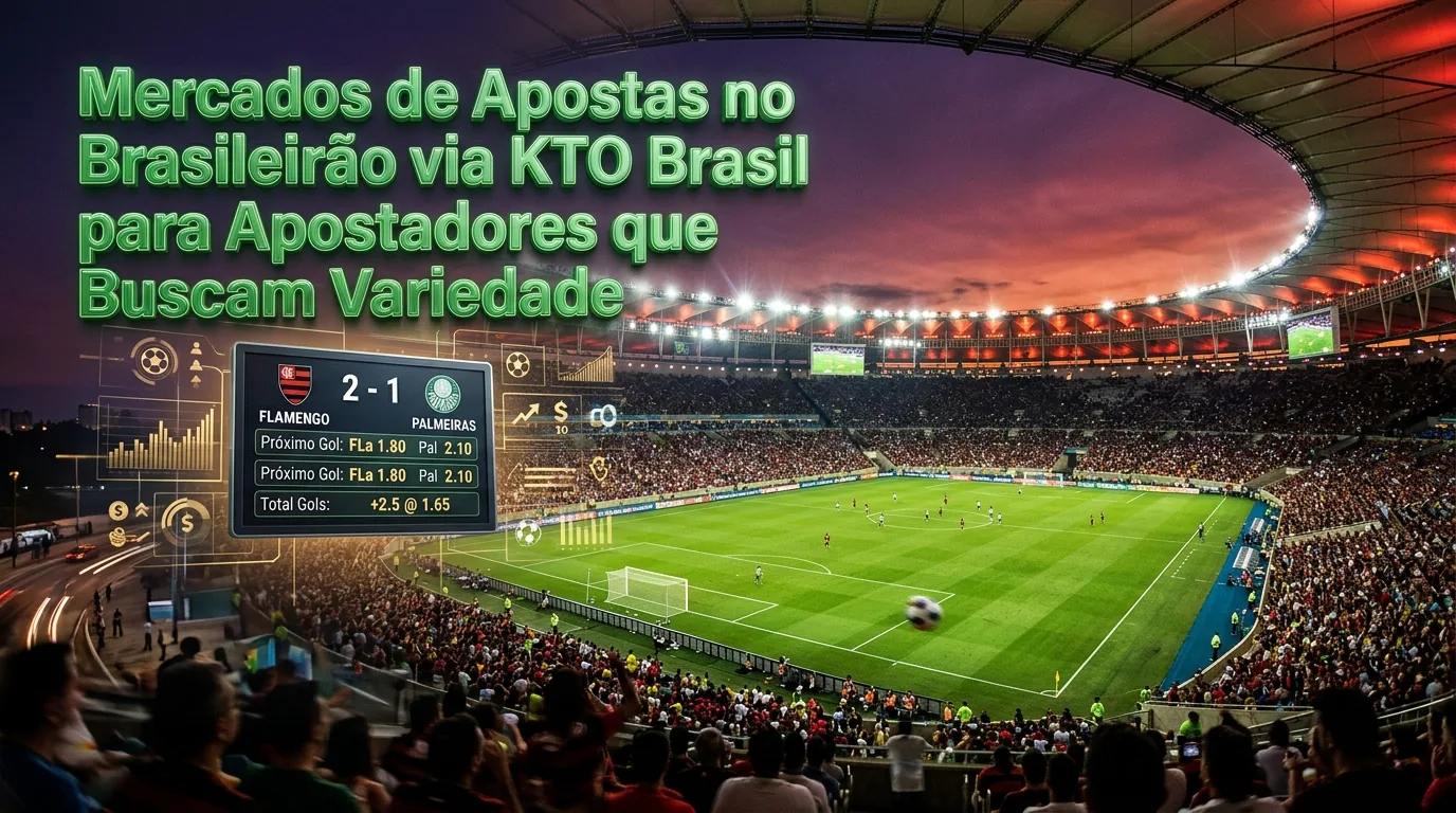 Vibrant football stadium under match lights with rich betting markets focus.